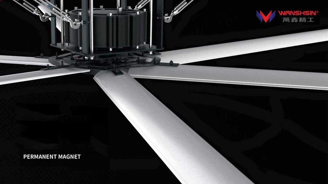 قطر تیغه فن های HVLS 7.3m 24ft برای انبار کم صدا 39 DB