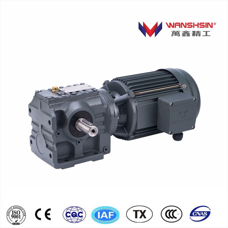 Wanshsin Grey K سری Helical Transmission Speed ​​Reducer Spur Motor Gear Electric Bevel for Logistics